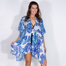 Load image into Gallery viewer, Tropical Haven Cover Up   Blue   One Size - South Main Boutique
