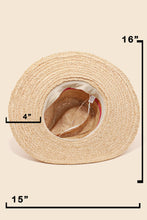 Load image into Gallery viewer, Rainbow Stripe Braided Sun Hat: TAN - South Main Boutique

