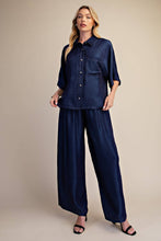 Load image into Gallery viewer, Flowy Indigo Glam Top

