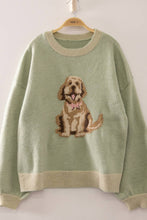 Load image into Gallery viewer, Cute Dog Intarsia Sage
