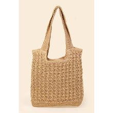 Load image into Gallery viewer, Intricate Straw Knit Tote Bag: KA - South Main Boutique
