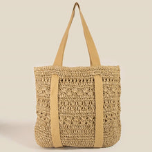 Load image into Gallery viewer, Large Straw Braided Tote Bag With Hat Holder: KA - South Main Boutique
