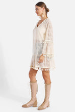 Load image into Gallery viewer, JP5204 Emery Tassel Tie Knot Lace Cover Up - South Main Boutique
