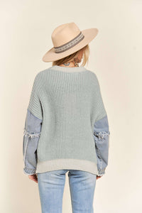 DENIM SWEATER