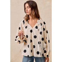 Load image into Gallery viewer, POLKA DOT BALLOON SLEEVE
