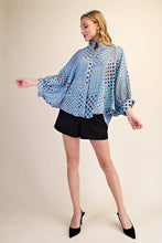 Load image into Gallery viewer, Blue / Brown Polka Dot
