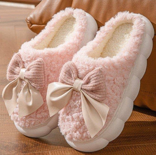 Ribbon Platform Slippers
