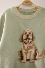 Load image into Gallery viewer, Cute Dog Intarsia Sage
