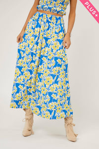 FLORAL PLUS MIDI SKIRT