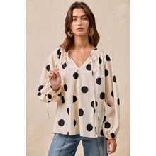 Load image into Gallery viewer, POLKA DOT BALLOON SLEEVE
