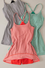 Load image into Gallery viewer, ND32119 - Textured Checkered Knit Activewear Tennis Dress: RED / S-M-L/2-2-2 - South Main Boutique
