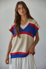 Load image into Gallery viewer, Striped V-Neck Vest
