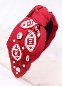 Football Headband BURGUNDY