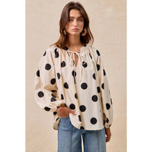 Load image into Gallery viewer, POLKA DOT BALLOON SLEEVE
