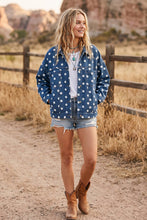 Load image into Gallery viewer, Polka Dot Denim Jacket

