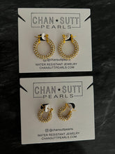 Load image into Gallery viewer, GOLD DIAMOND HOOPS: SMALL HOOP
