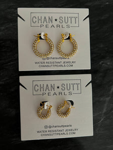 GOLD DIAMOND HOOPS: SMALL HOOP