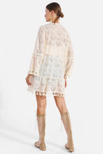 Load image into Gallery viewer, JP5204 Emery Tassel Tie Knot Lace Cover Up - South Main Boutique

