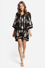 Load image into Gallery viewer, JP6010 Berkley Embroidered Cover Up Dress With Tassel Ties - South Main Boutique
