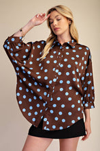 Load image into Gallery viewer, Polka Dot BROWN BLUE
