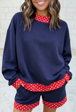 Load image into Gallery viewer, Mock Neck Sweatshirt Short SET
