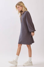 Load image into Gallery viewer, NAVY/BROWN POLO DRESS
