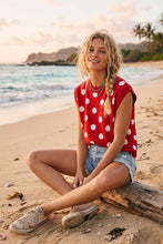 Load image into Gallery viewer, Red Polka Dot Knit
