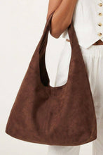 Load image into Gallery viewer, Jaz Faux Suede Hobo Coffee

