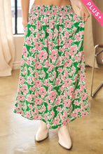 Load image into Gallery viewer, FLORAL PLUS MIDI SKIRT
