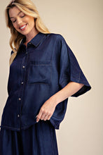 Load image into Gallery viewer, Flowy Indigo Glam Top
