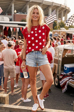 Load image into Gallery viewer, Red Polka Dot Knit
