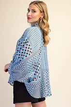 Load image into Gallery viewer, Blue / Brown Polka Dot
