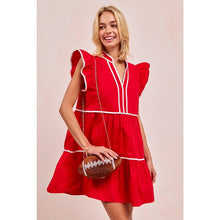 Load image into Gallery viewer, RUFFLED CONTRAST RED
