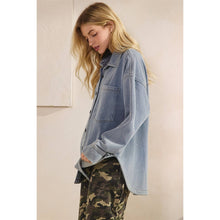Load image into Gallery viewer, French Terry Denim Jacket
