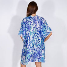 Load image into Gallery viewer, Tropical Haven Cover Up   Blue   One Size - South Main Boutique
