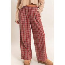 Load image into Gallery viewer, DK RED Plaid Pants
