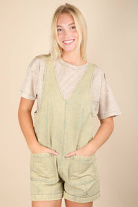 Washed Denim Romper