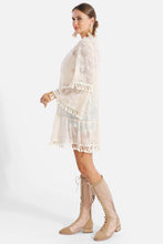 Load image into Gallery viewer, JP5204 Emery Tassel Tie Knot Lace Cover Up - South Main Boutique
