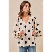 Load image into Gallery viewer, POLKA DOT BALLOON SLEEVE
