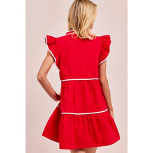 Load image into Gallery viewer, RUFFLED CONTRAST RED
