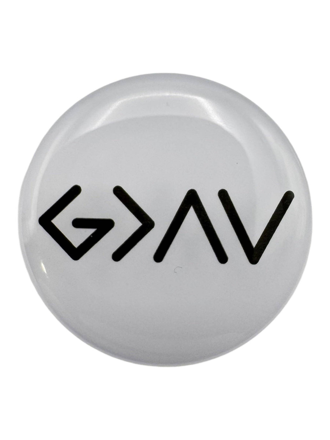 Tap To Pray™ Stickers White God is Greater