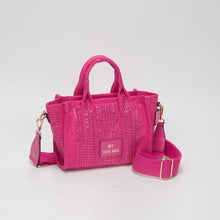 Load image into Gallery viewer, Rhinestone Canvas Mini Tote/Crossbody Bag
