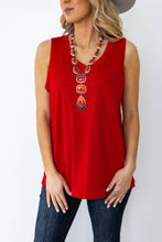 Load image into Gallery viewer, Red Ribbed Tank
