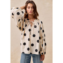 Load image into Gallery viewer, POLKA DOT BALLOON SLEEVE
