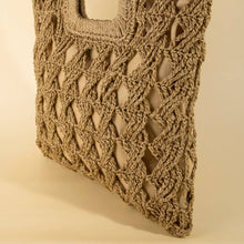 Load image into Gallery viewer, Square Straw Braided Tote Bag: KA - South Main Boutique

