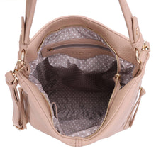 Load image into Gallery viewer, HL20638 Effie 2 in 1 Hobo Tote Bag With Pouch: White - South Main Boutique

