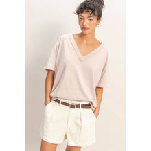 Load image into Gallery viewer, V-Neck Tee TAUPE
