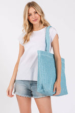 Load image into Gallery viewer, Crochet Straw Blue
