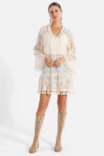 Load image into Gallery viewer, JP5204 Emery Tassel Tie Knot Lace Cover Up - South Main Boutique
