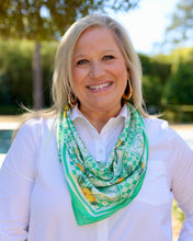 Load image into Gallery viewer, Naples Citrus Print Scarf Green: Default
